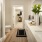 Bathroom with double sink vanity with walk-in shower